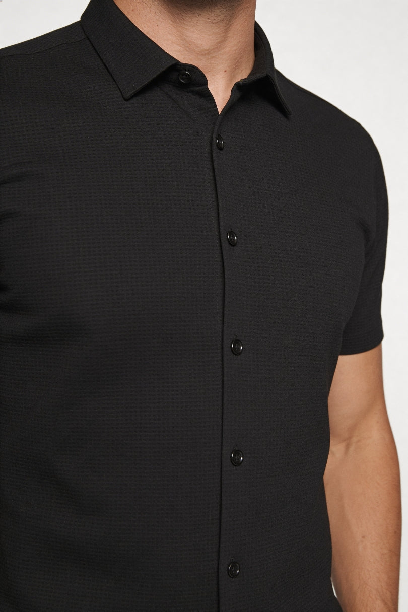 Aurelio Performance Dress Shirt - Black