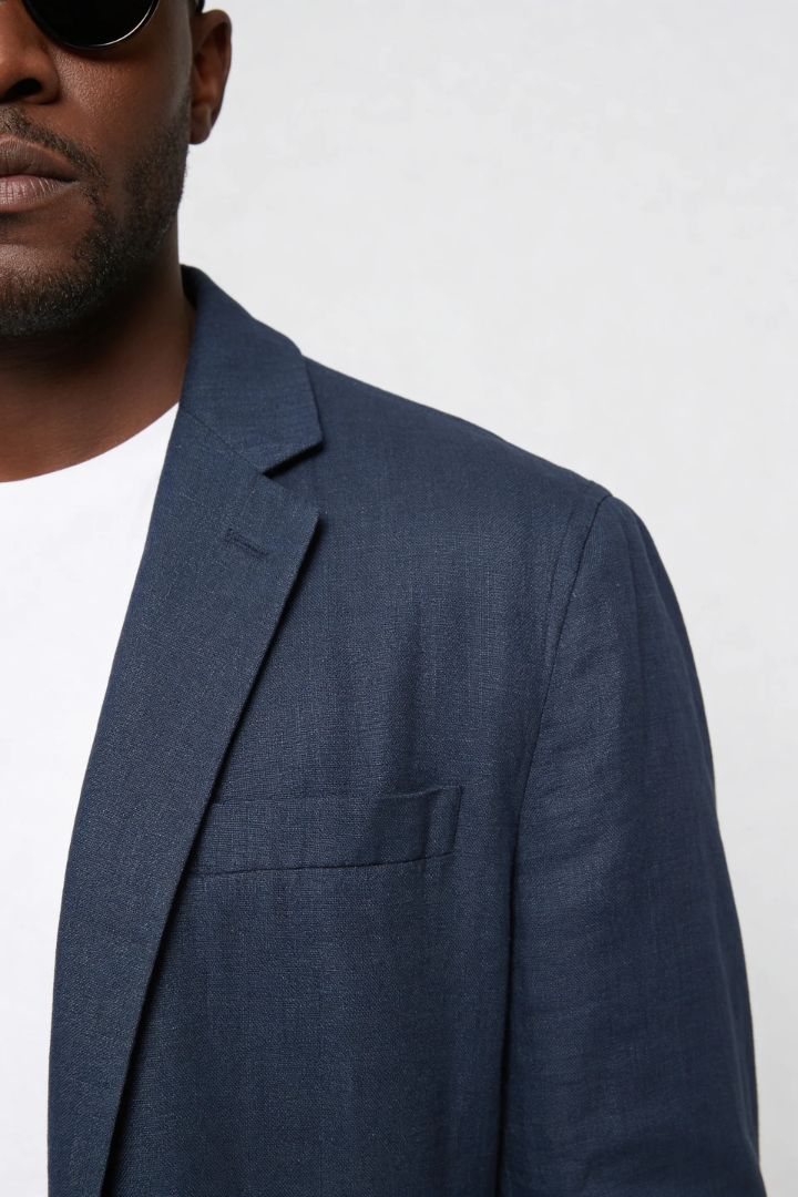 Edward Linen Tailored Set - Atlantic Blue