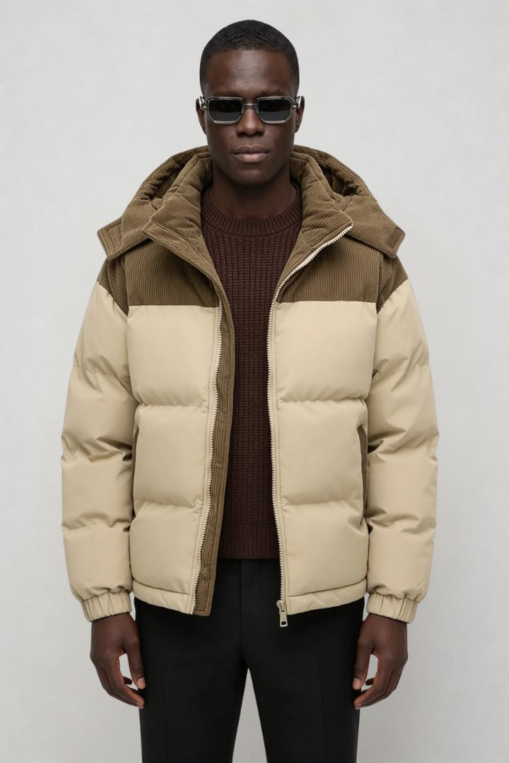 Aurion Corduroy Puffer Jacket – Sand