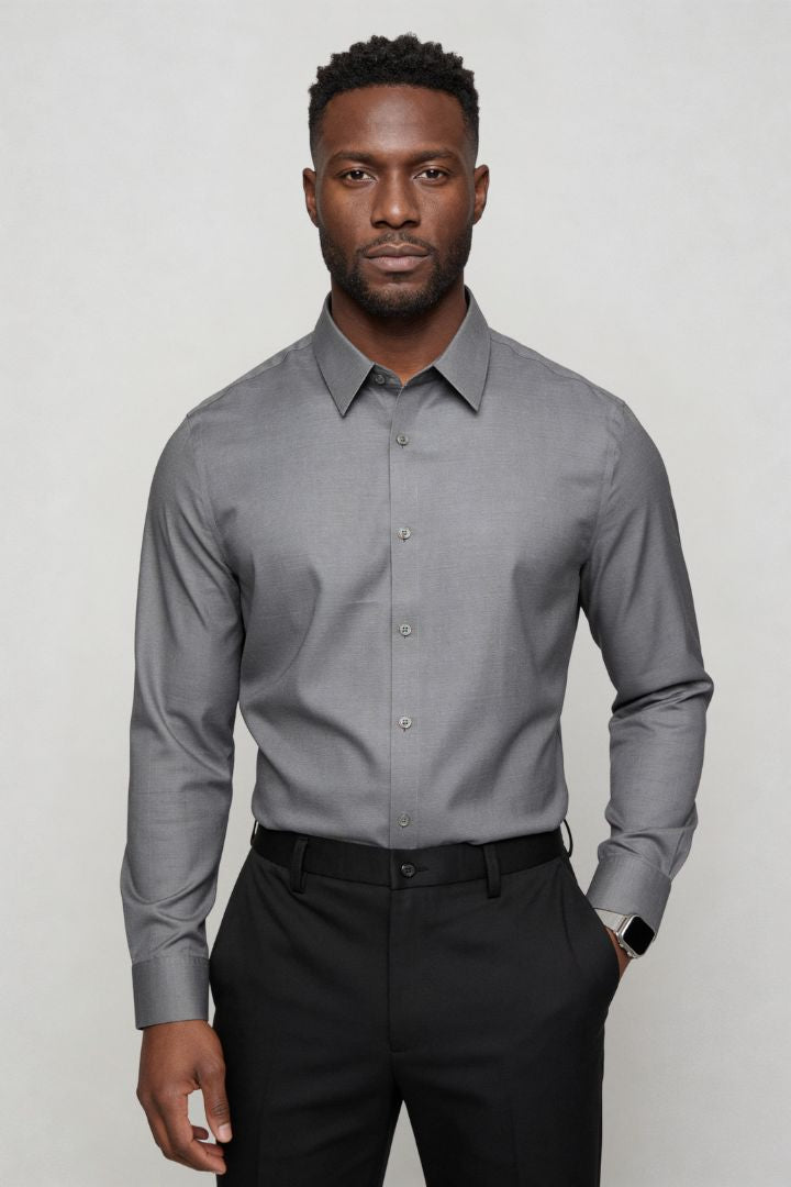 Carter No Iron Dress Shirt - Grey