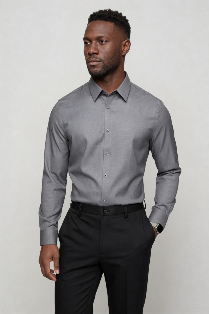 Carter No Iron Dress Shirt - Grey