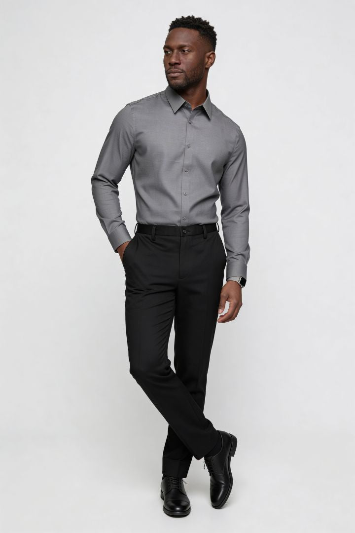 Carter No Iron Dress Shirt - Grey