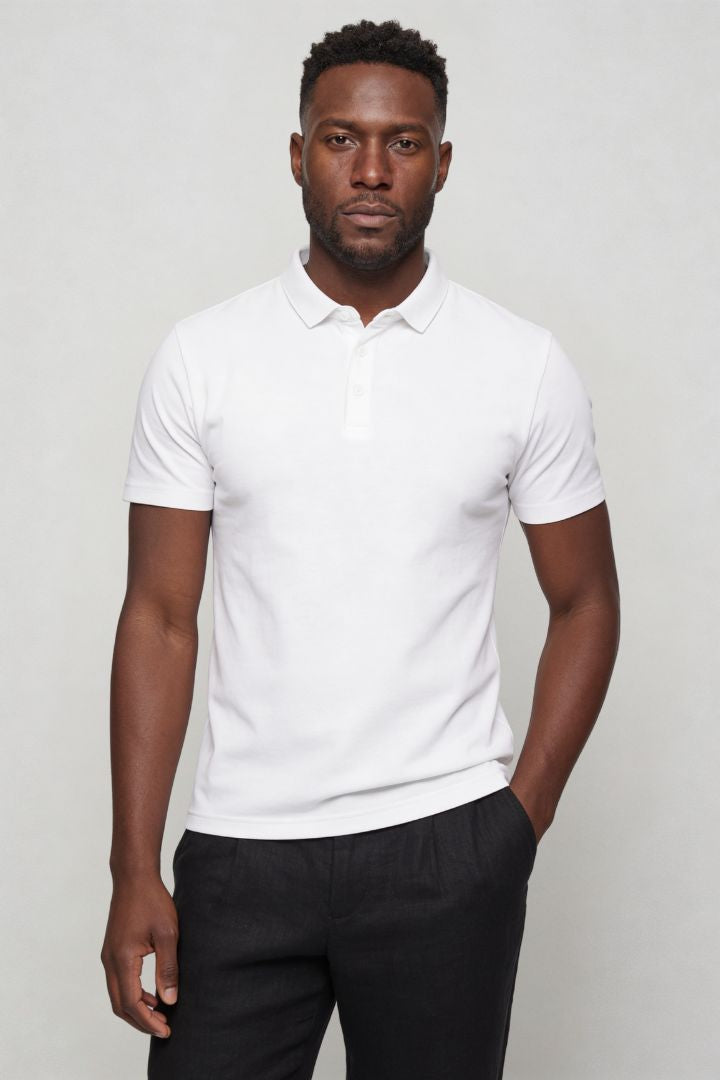 Winslow Cotton Polo - White
