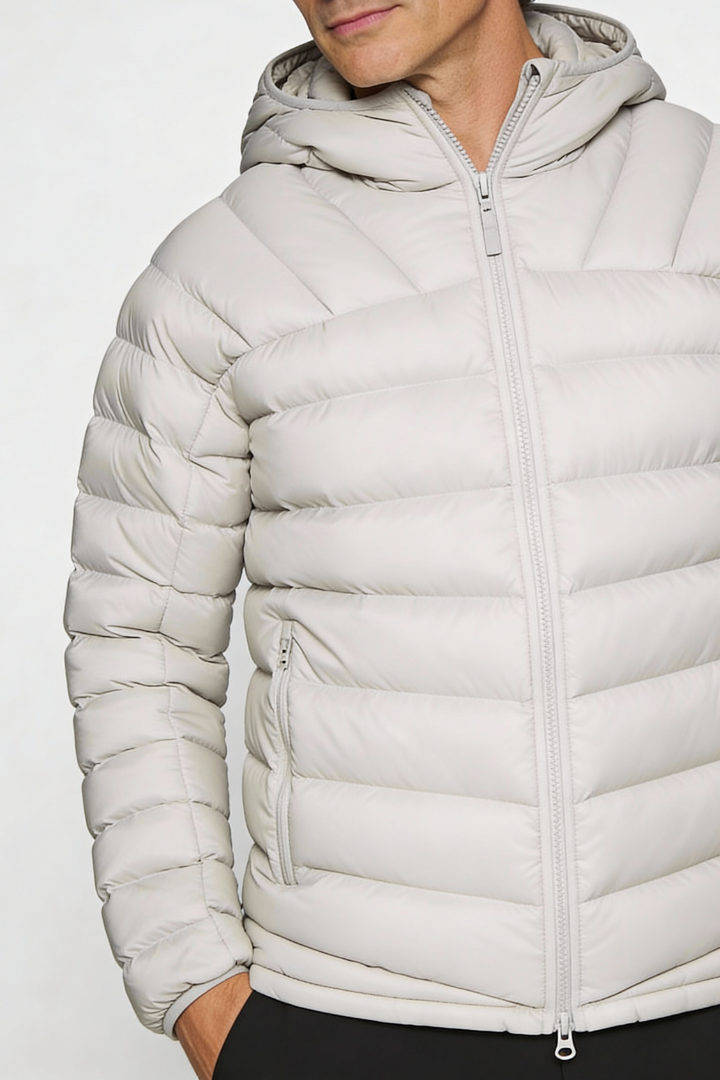 Fletcher Hooded Puffer Jacket - White
