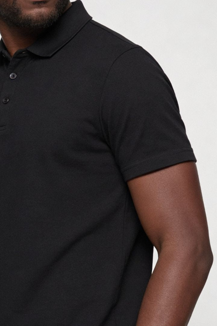 Winslow Cotton Polo - Black
