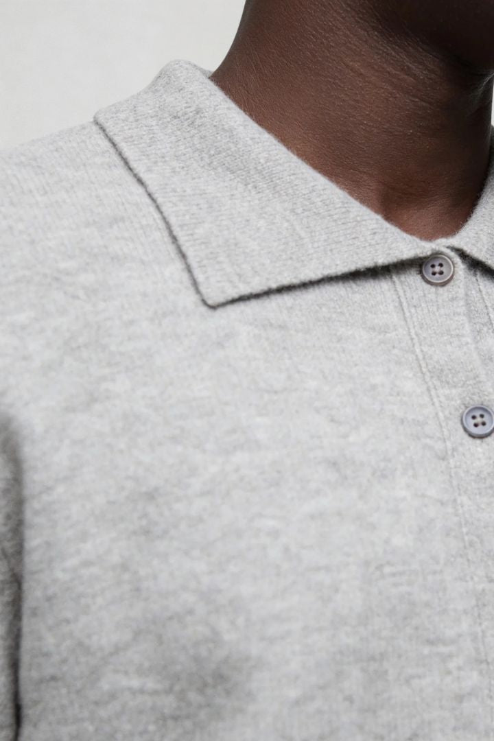 Adrian Pure Wool Knit Cardigan - Grey