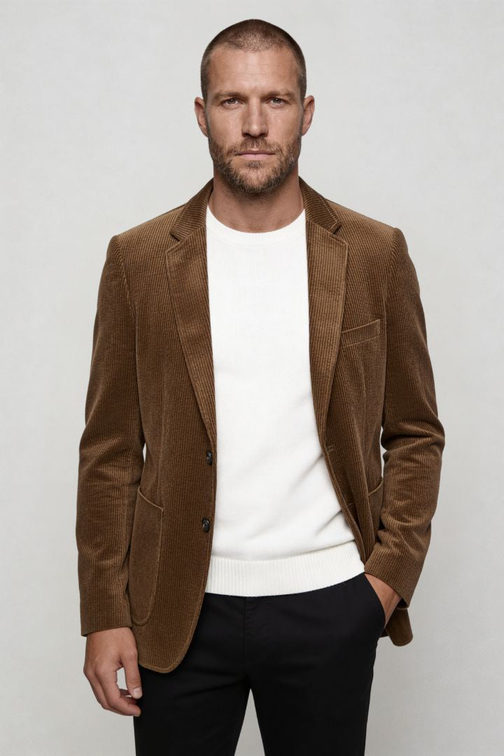 Elliot Corduroy Blazer - Brown