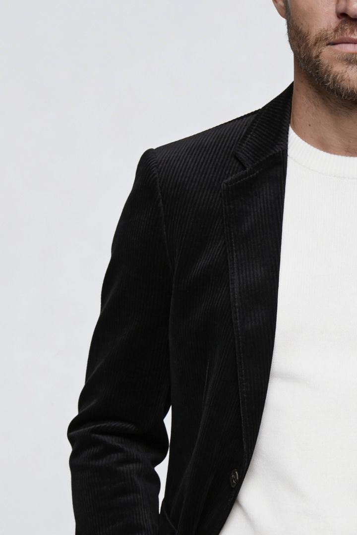 Elliot Corduroy Blazer - Black