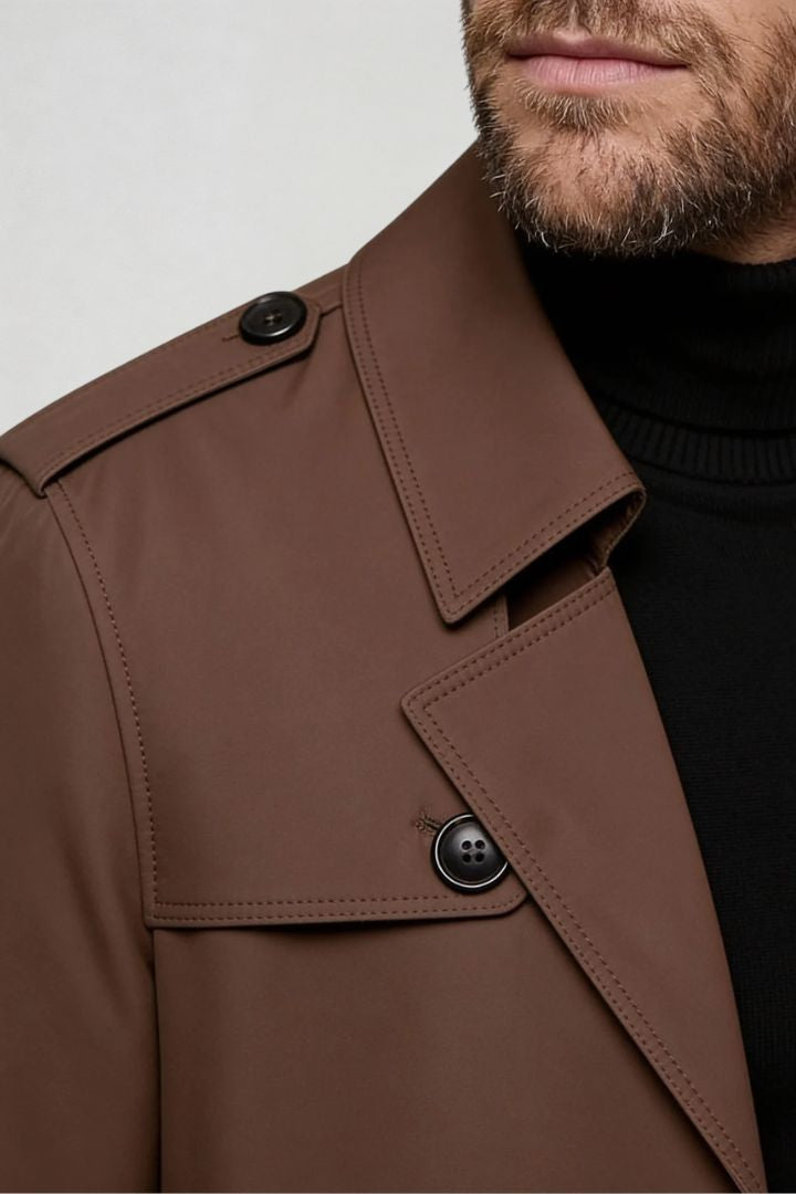 Ashford Mid-Length Tailored Coat - Brown