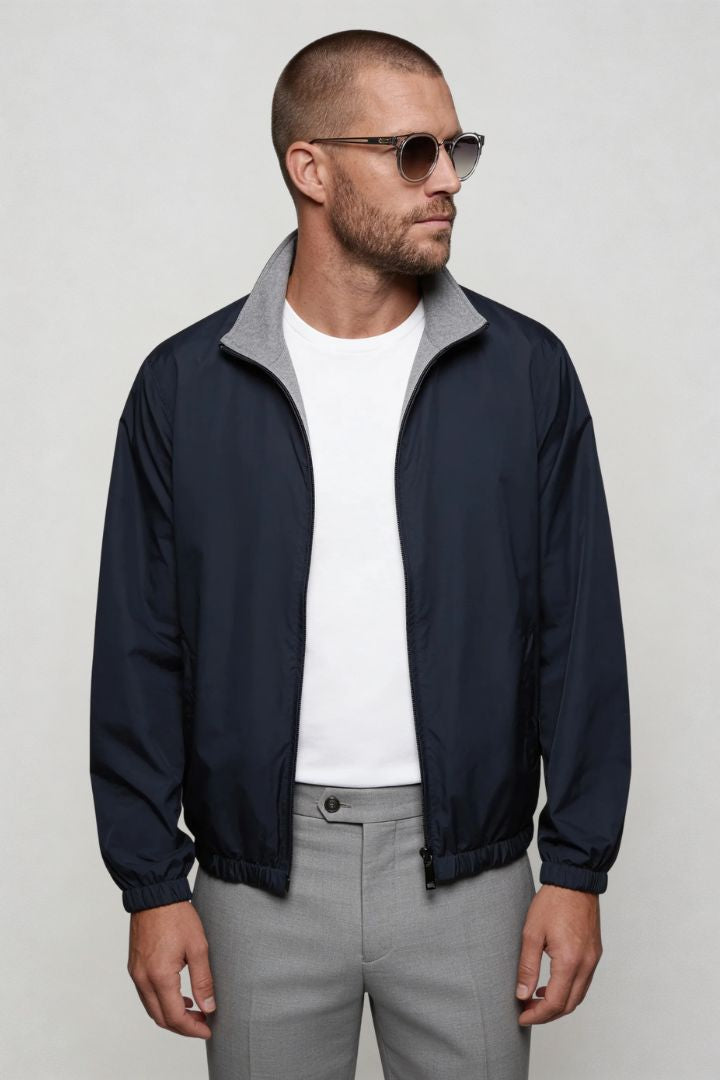 Harlan Lightweight Reversible Jacket - Navy