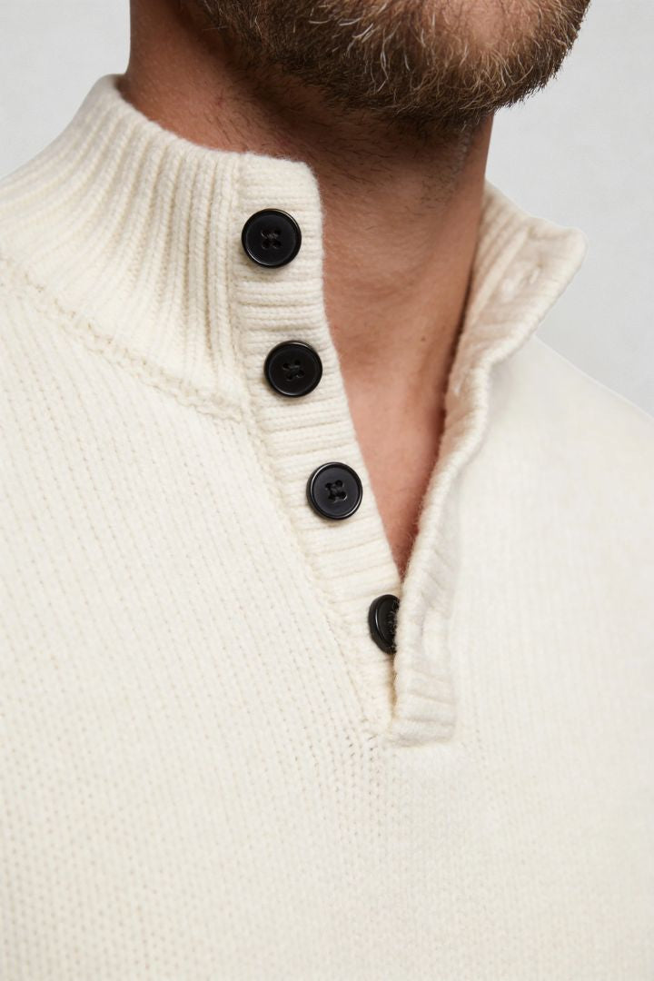 Archi Pure Wool Sweater - White
