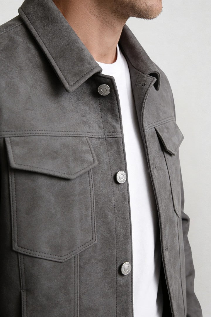 Alessio Trucker Jacket - Grey