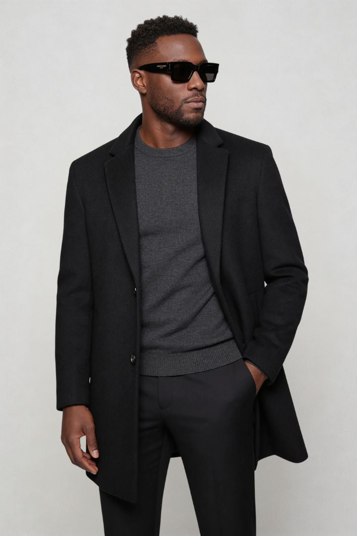 Remington Wool Blend Coat - Black