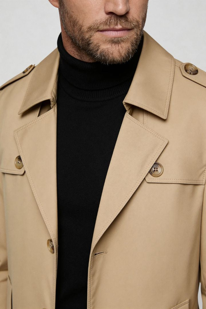 Ashford Mid-Length Tailored Coat - Beige