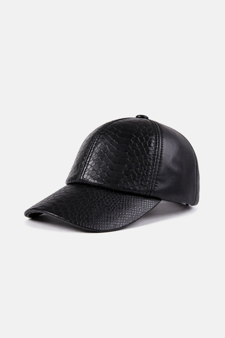 Croc Leather Baseball Cap