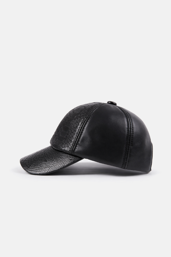 Croc Leather Baseball Cap