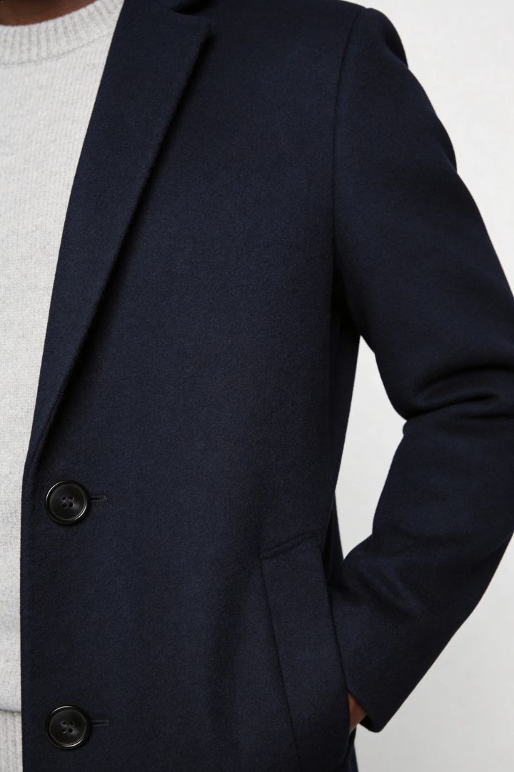 Remington Wool Blend Coat - Navy