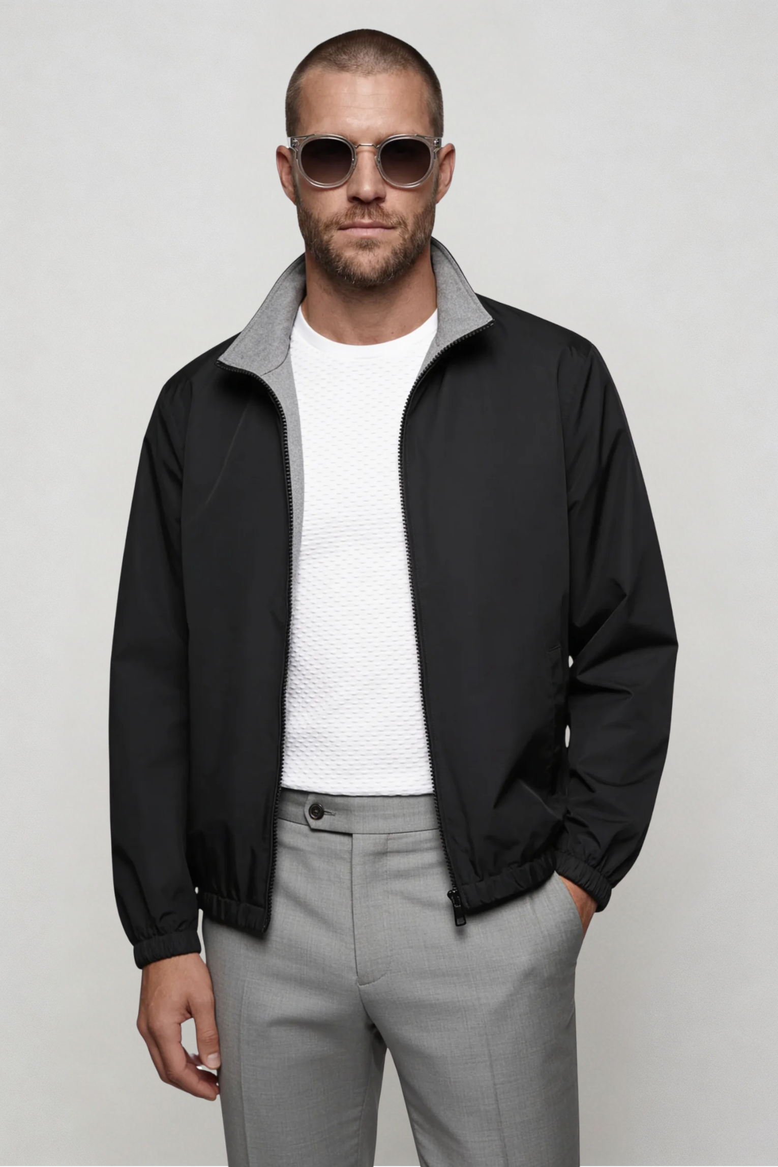 Harlan Lightweight Reversible Jacket - Black