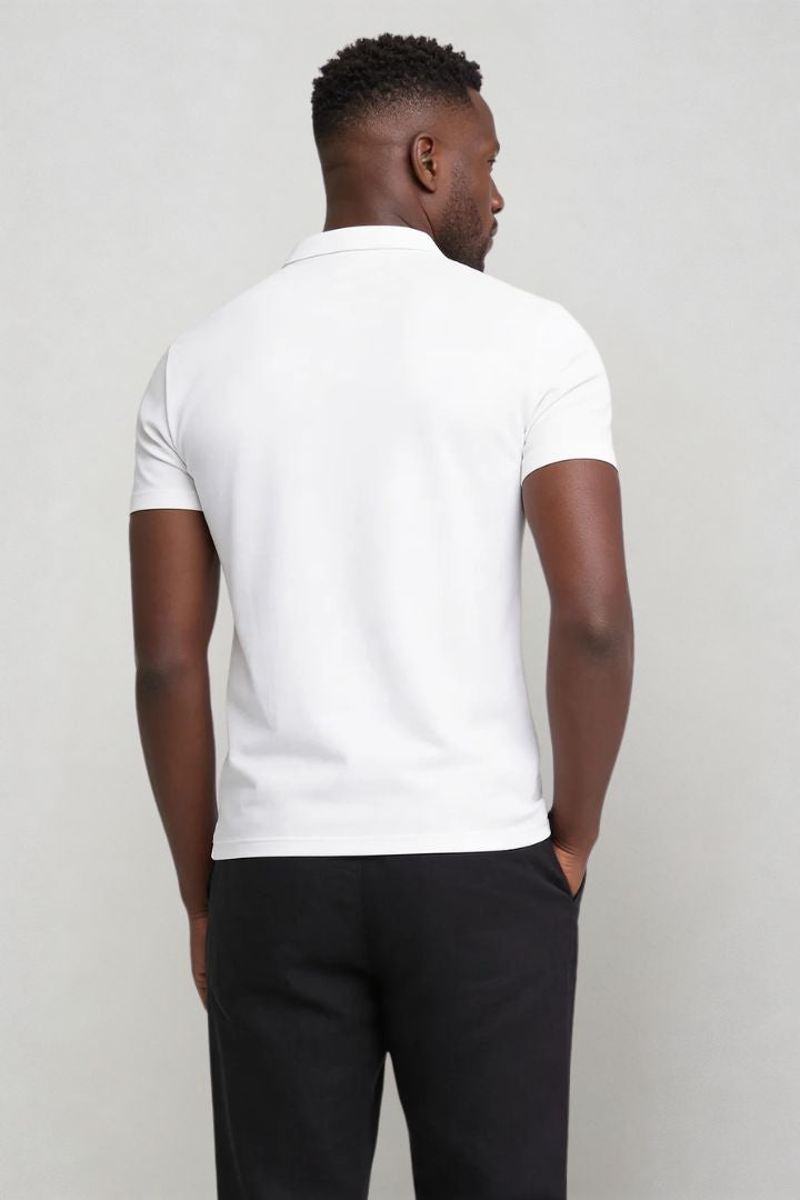 Winslow Cotton Polo - White