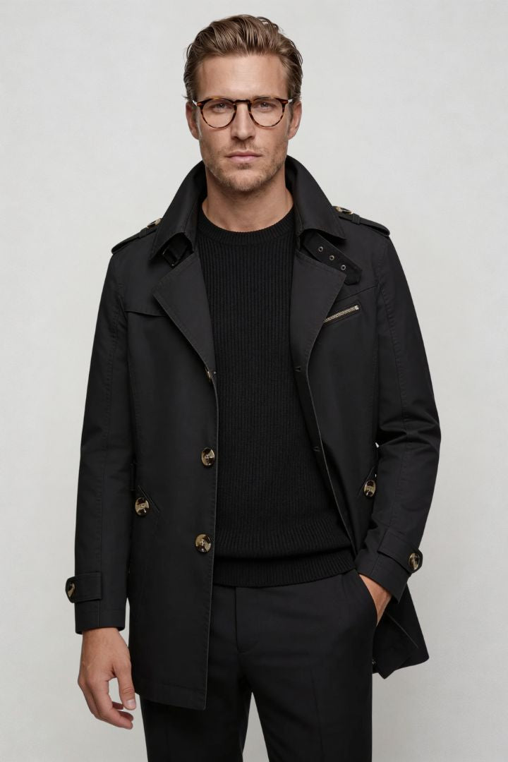 Harrison Trench Coat - Black