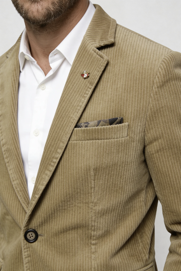 Alessandro Corduroy Blazer - Khaki