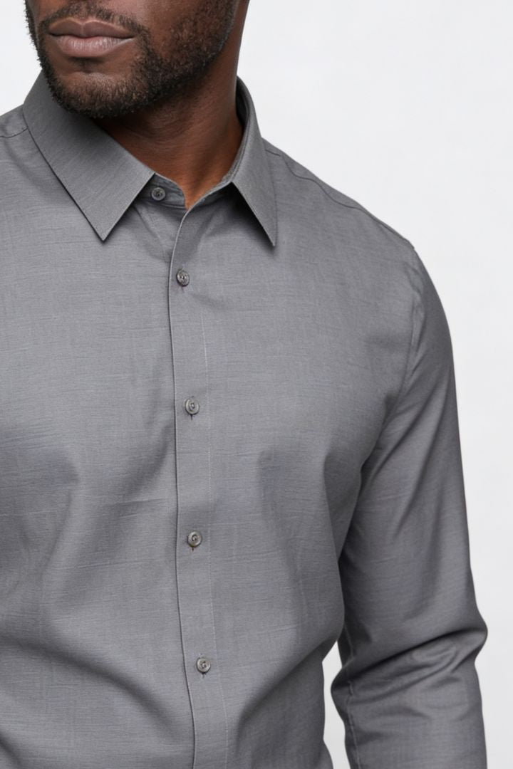 Carter No Iron Dress Shirt - Grey