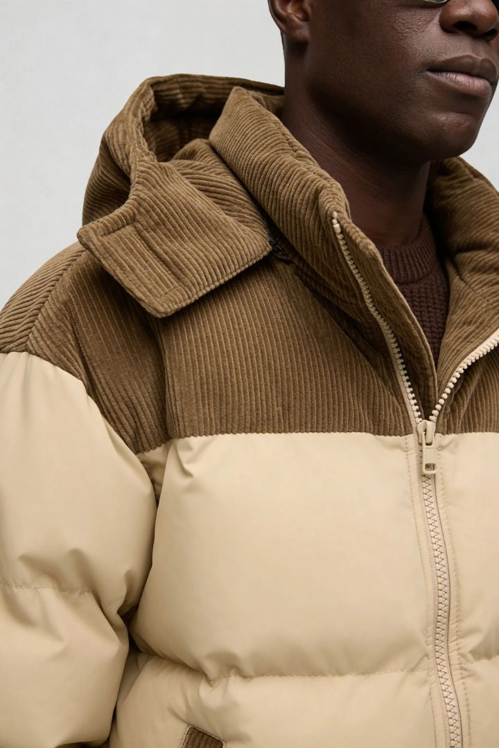 Aurion Corduroy Puffer Jacket – Sand
