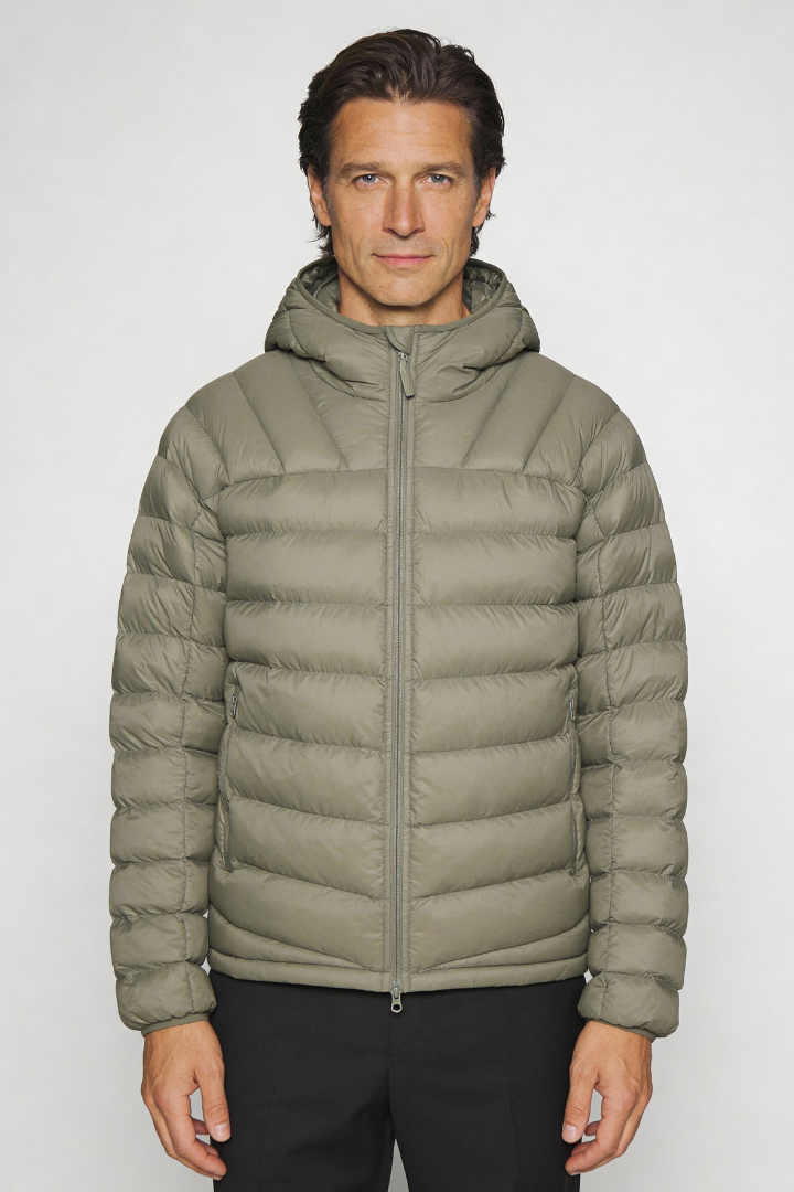 Fletcher Hooded Puffer Jacket - Green
