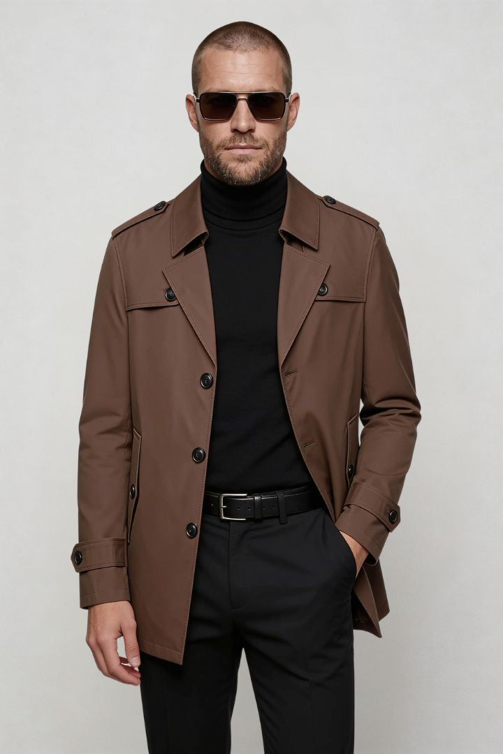 Ashford Mid-Length Tailored Coat - Brown