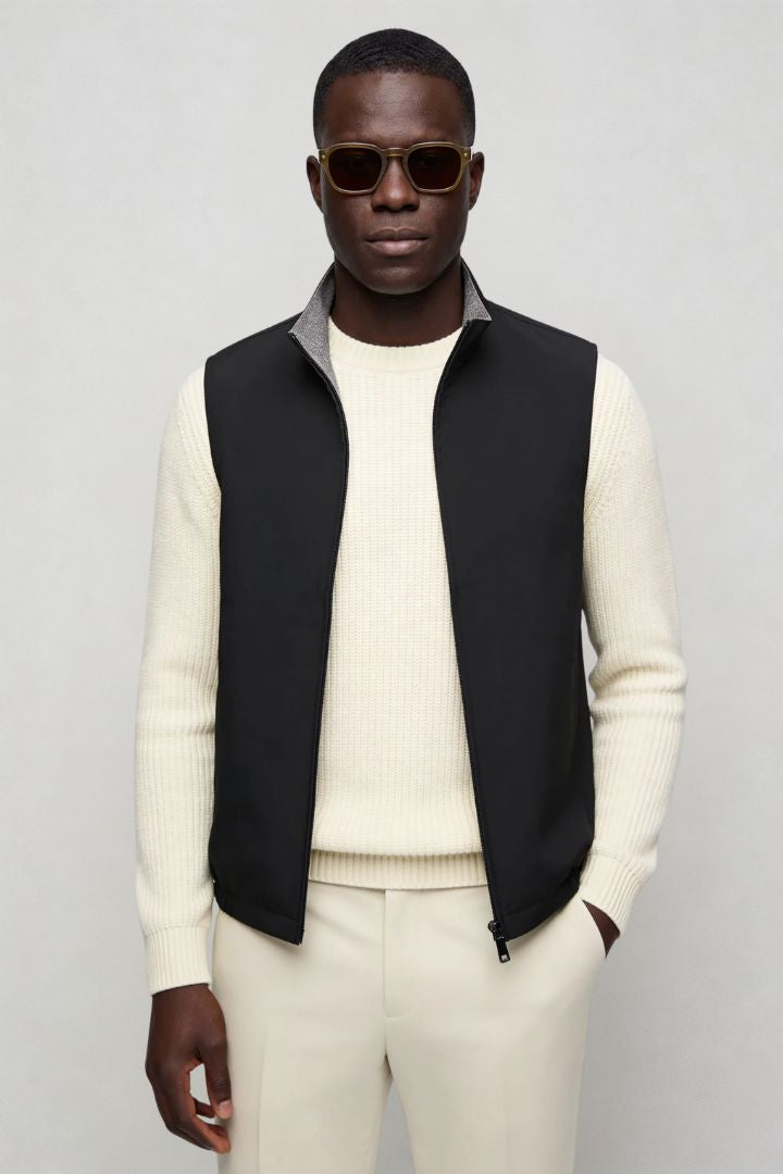 Dalton Reversible Lightweight Vest - Black