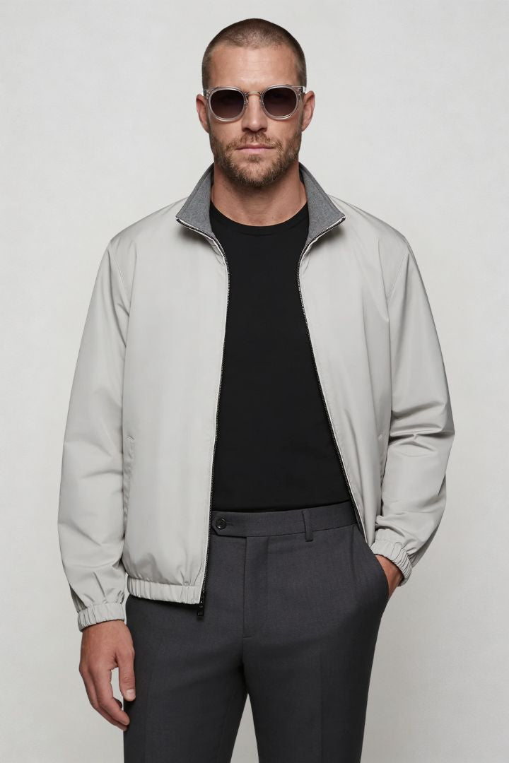 Harlan Lightweight Reversible Jacket - Grey