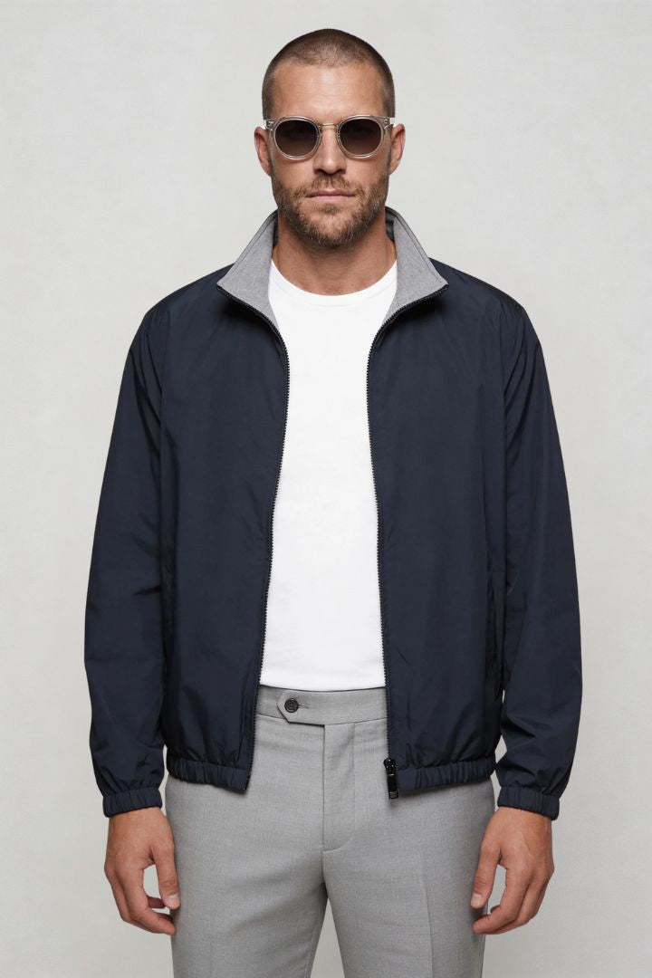 Harlan Lightweight Reversible Jacket - Navy