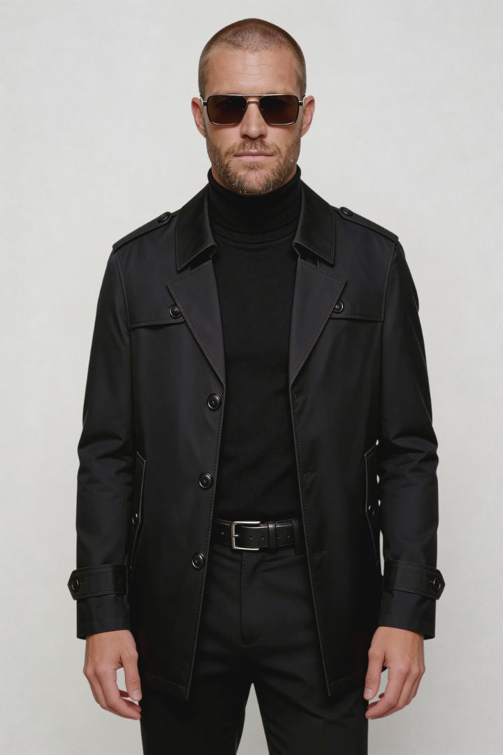 Ashford Mid-Length Tailored Coat - Black