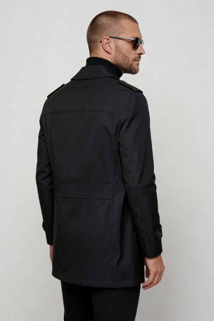 Ashford Mid-Length Tailored Coat - Black