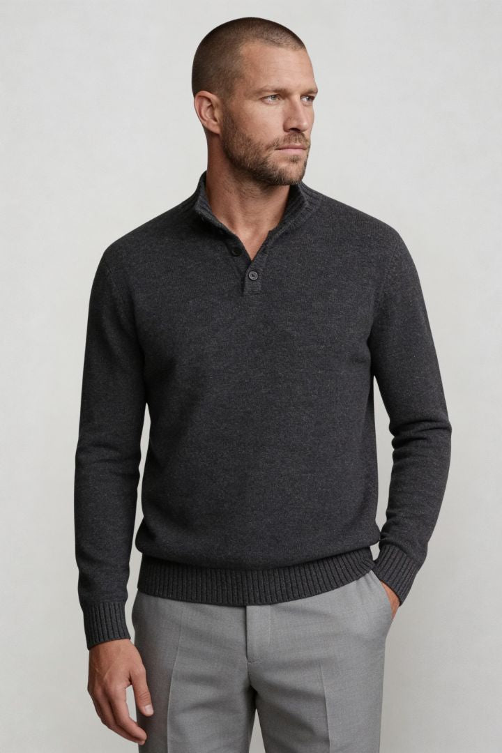 Archi Pure Wool Sweater - Grey
