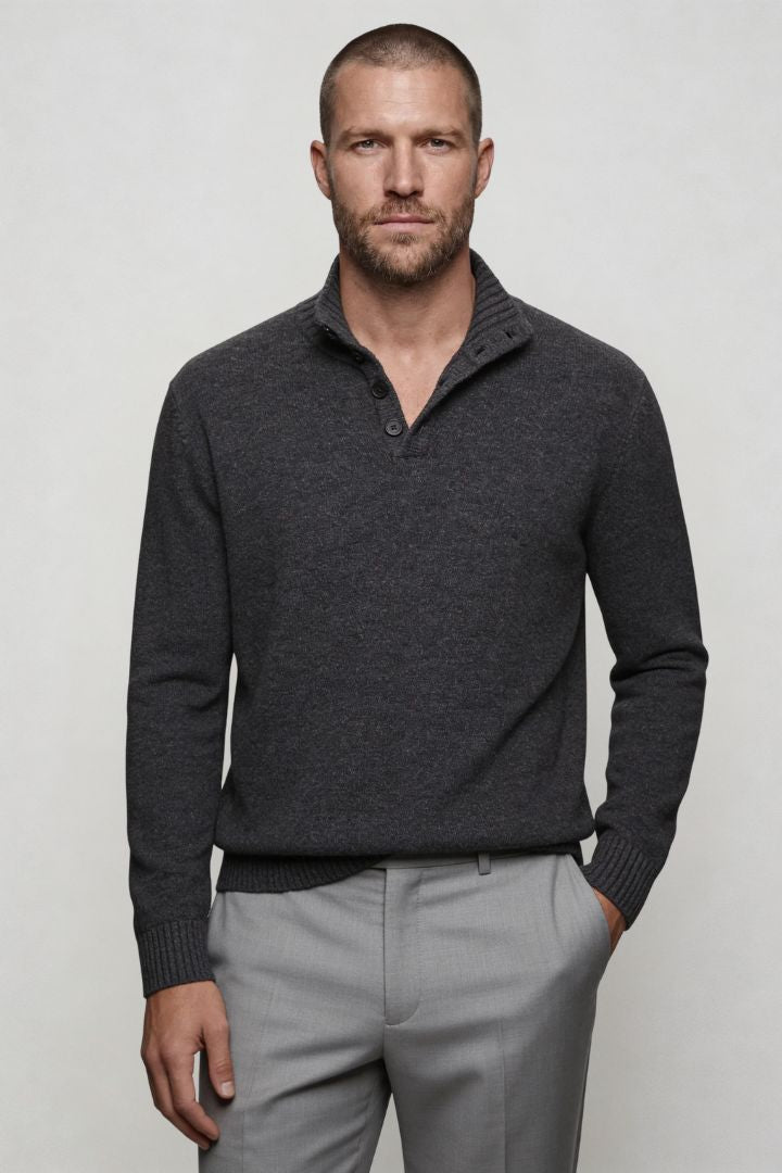 Archi Pure Wool Sweater - Grey