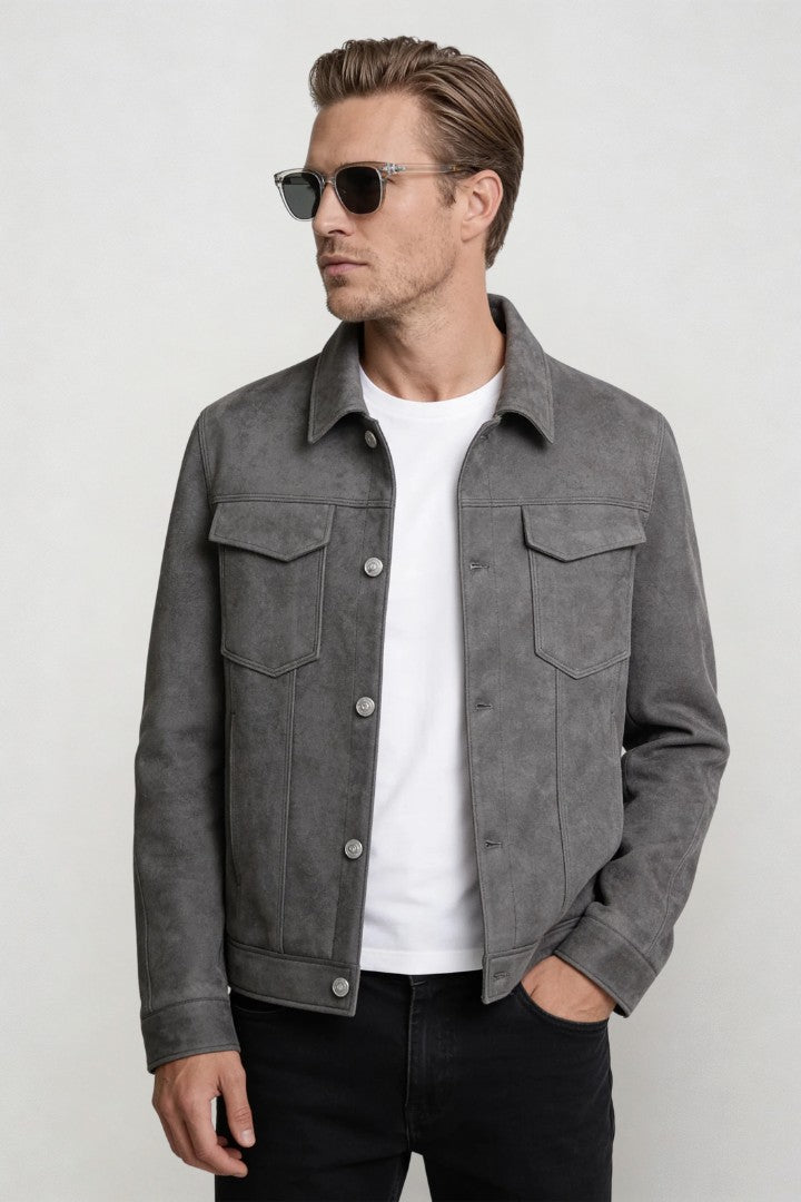 Alessio Trucker Jacket - Grey