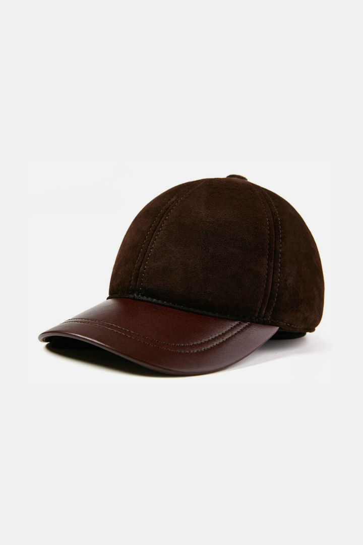Vincent Leather Baseball Cap - Brown