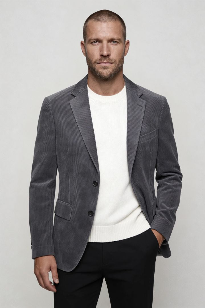 Elliot Corduroy Blazer - Grey
