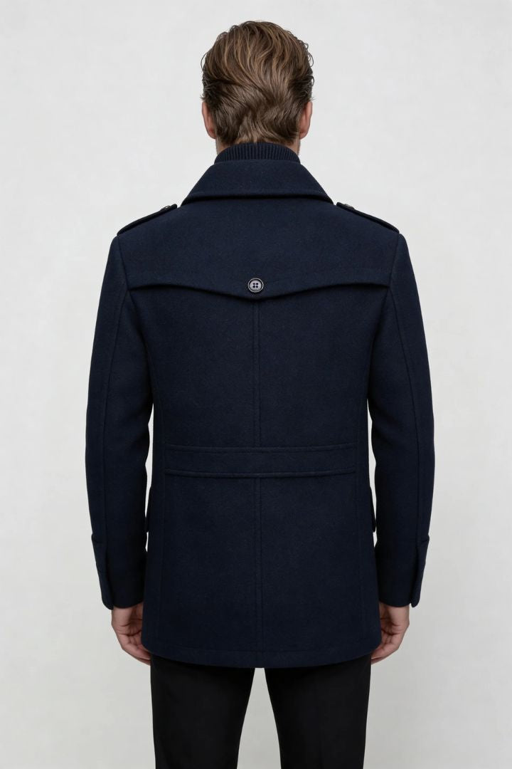 Wellington Overcoat - Navy