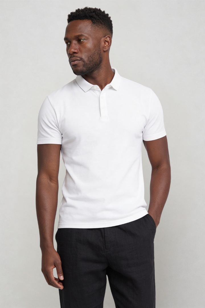 Winslow Cotton Polo - White