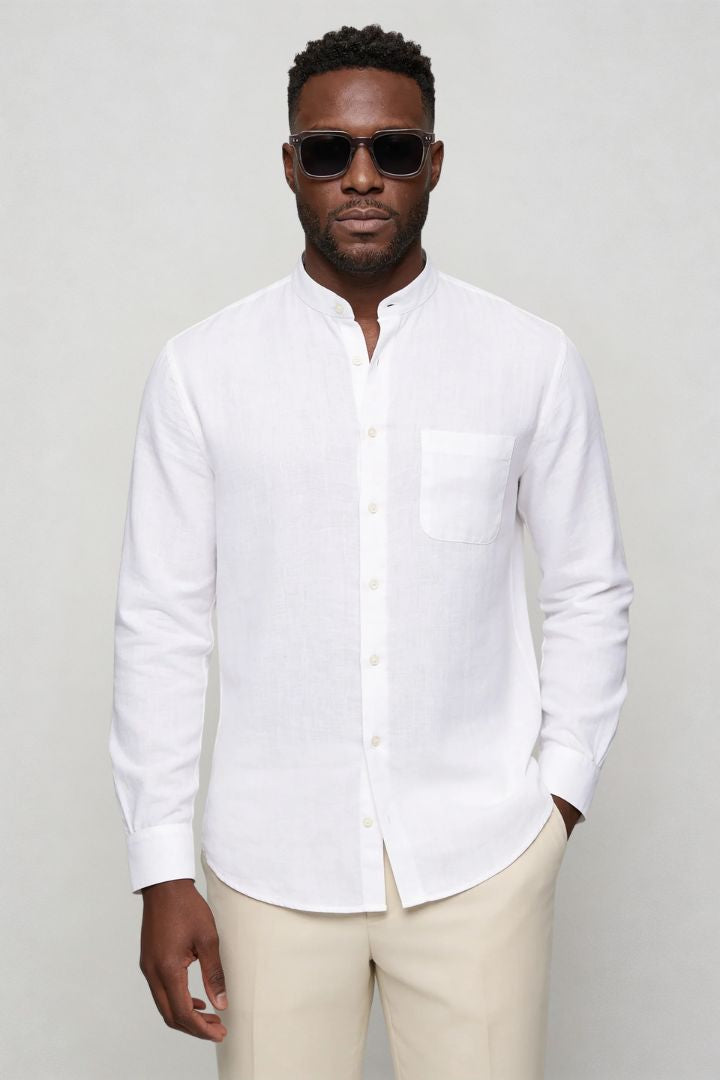 Reid Linen Shirt - White
