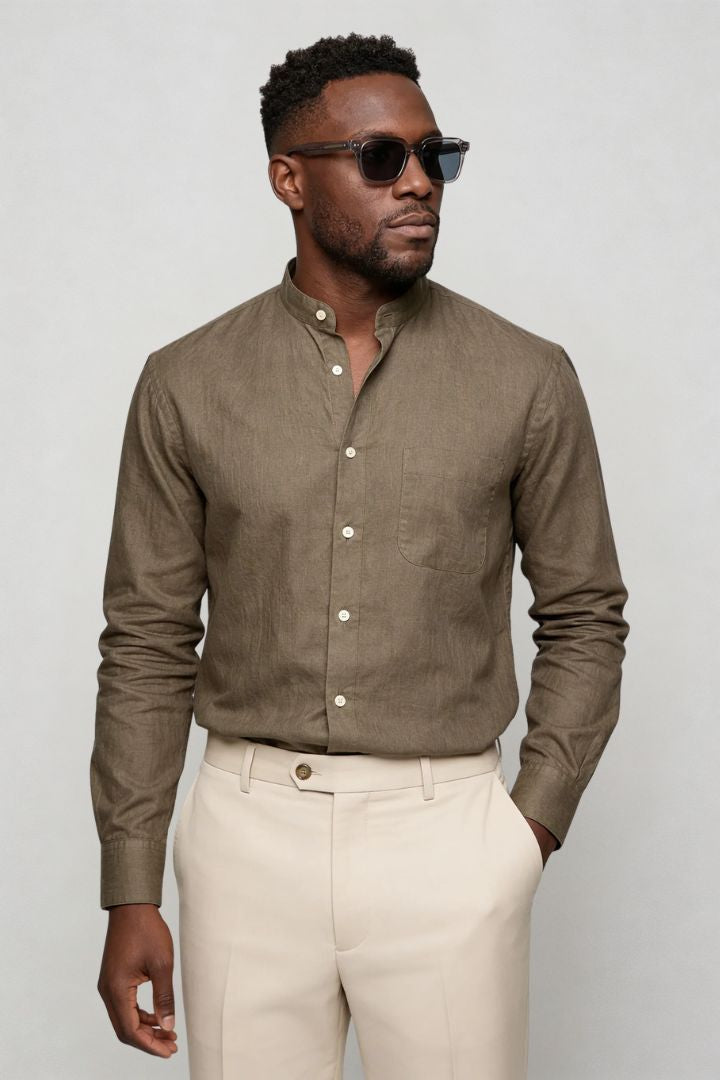 Reid Linen Shirt - Green