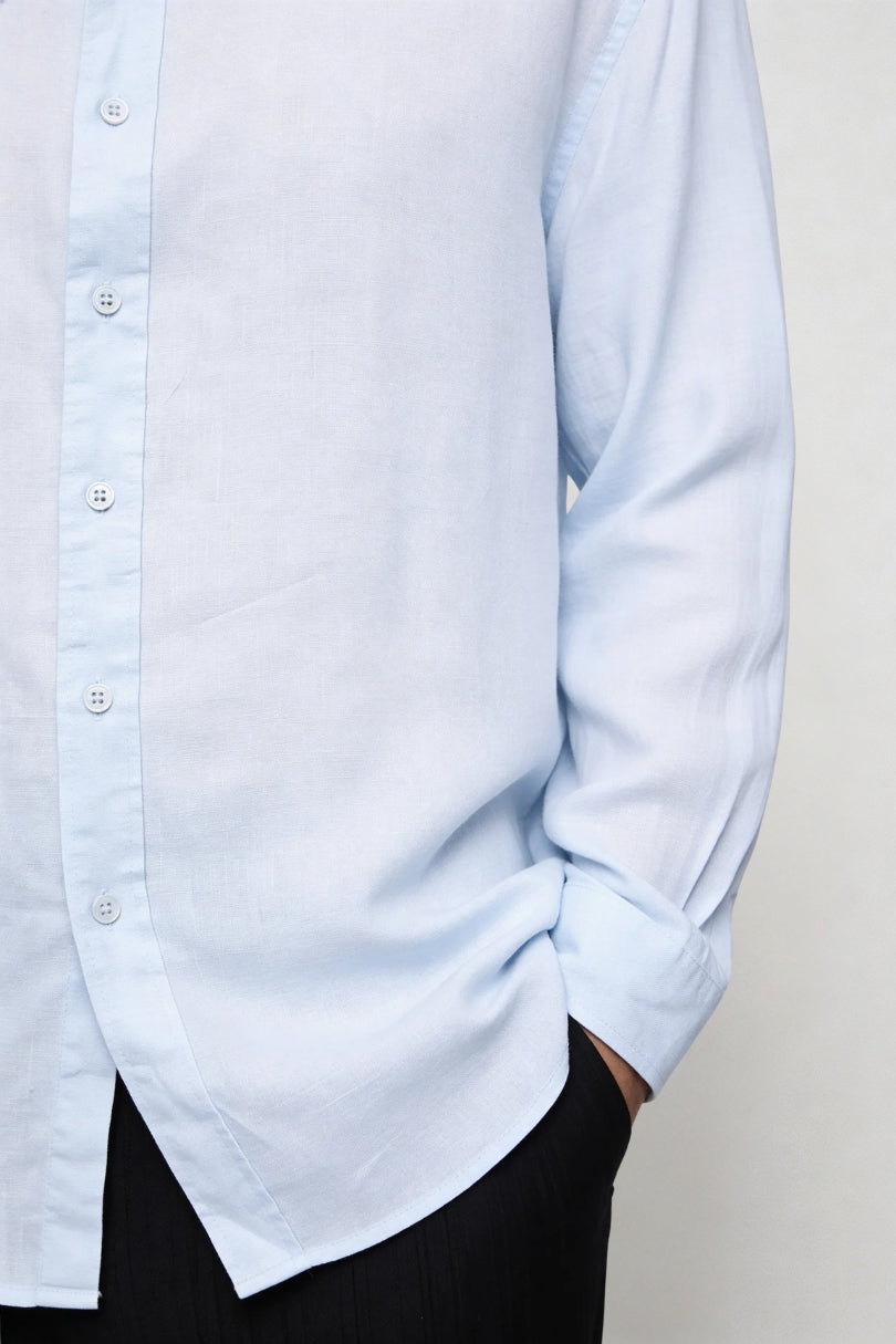 Brooks Linen Summer Shirt - Light Blue