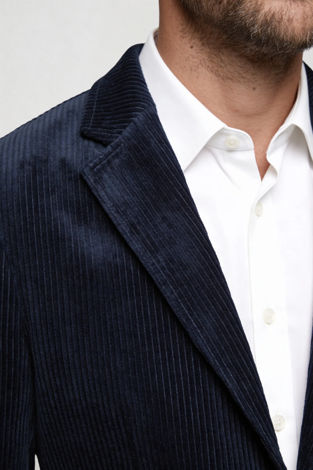 Alessandro Corduroy Blazer - Navy