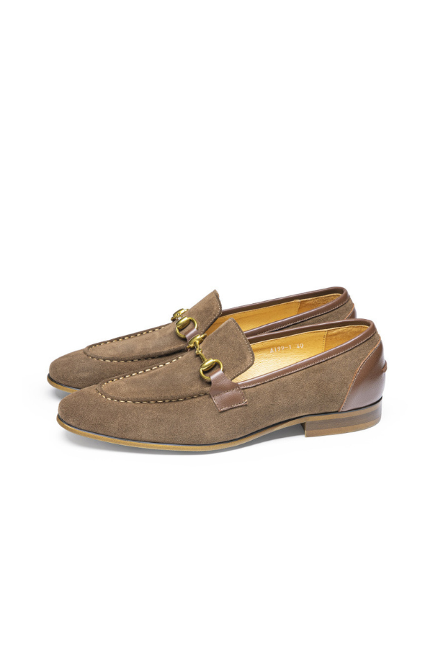 Alessio Suede Horsebit Loafers - Espresso