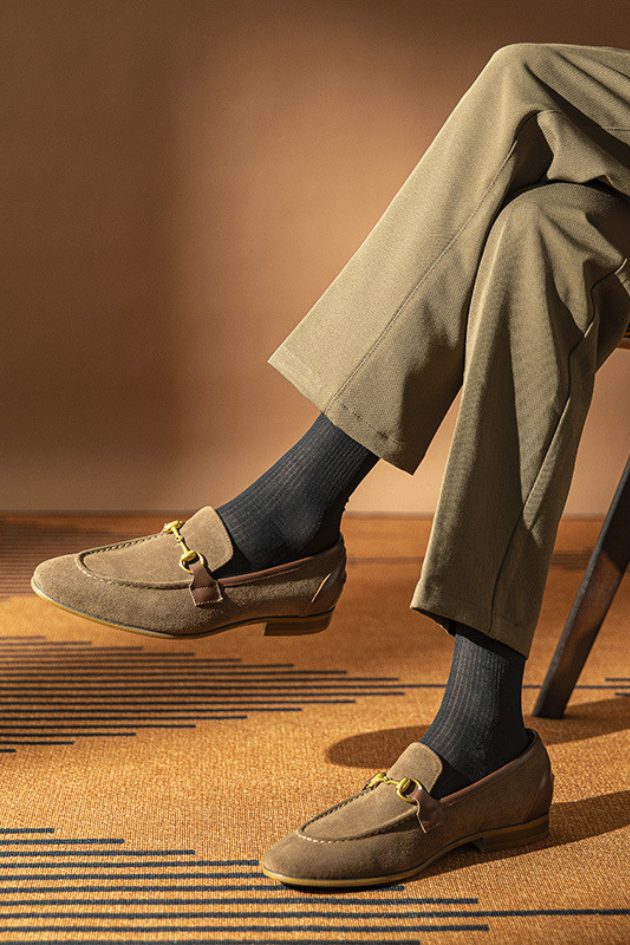 Alessio Suede Horsebit Loafers - Espresso